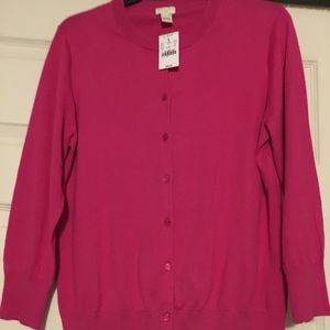 J Crew sweater XL The Clare Cardigan, 3/4 sleeves